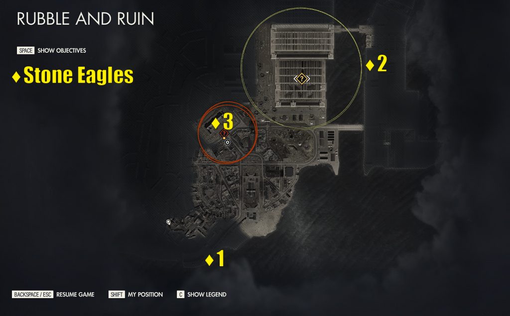 Where To Find The Rubble And Ruin Stone Eagles In Sniper Elite 5