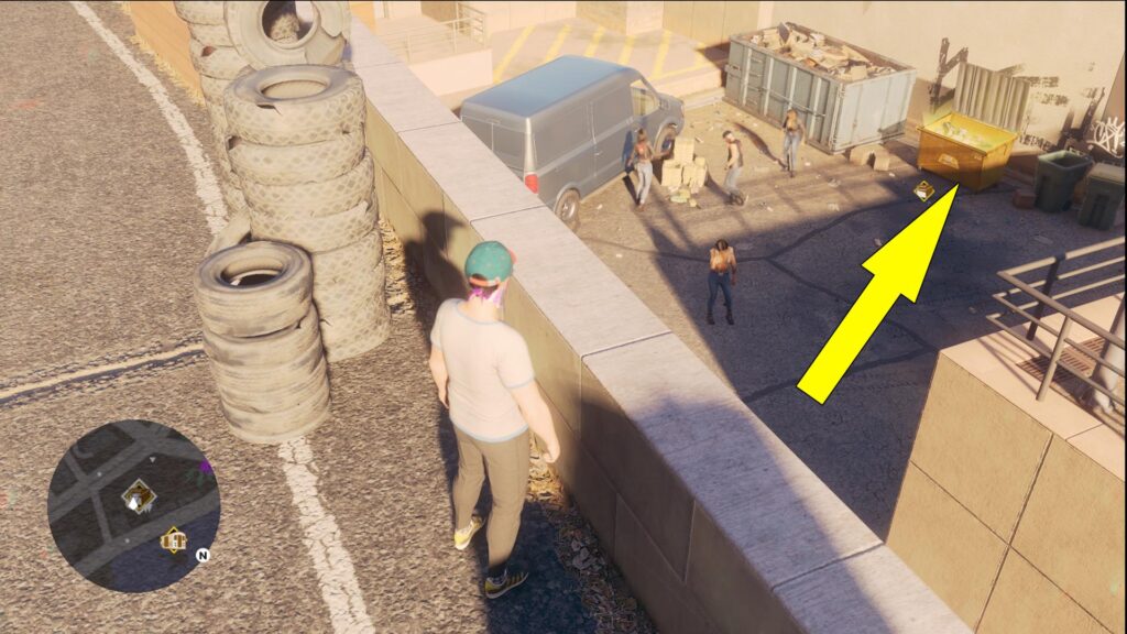 Saints Row Marina West Dumpster Diving Location