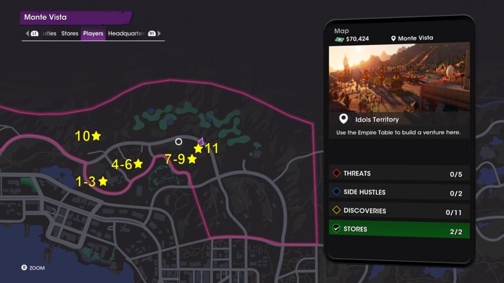 Saints Row Monte Vista Discoveries Locations