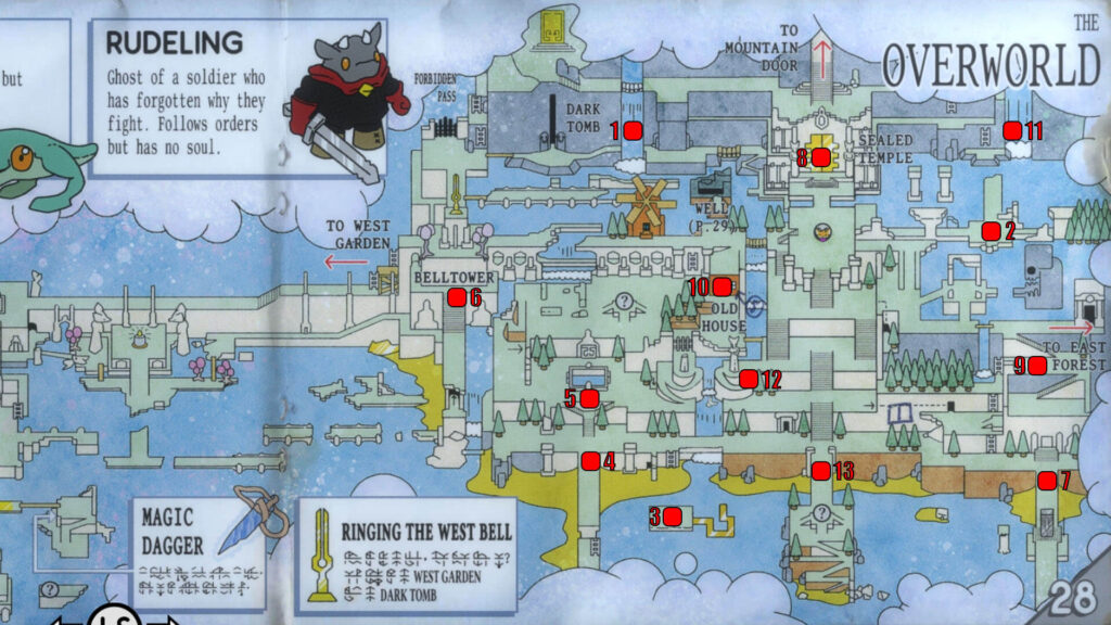 Tunic Secret Fairies Overworld Map