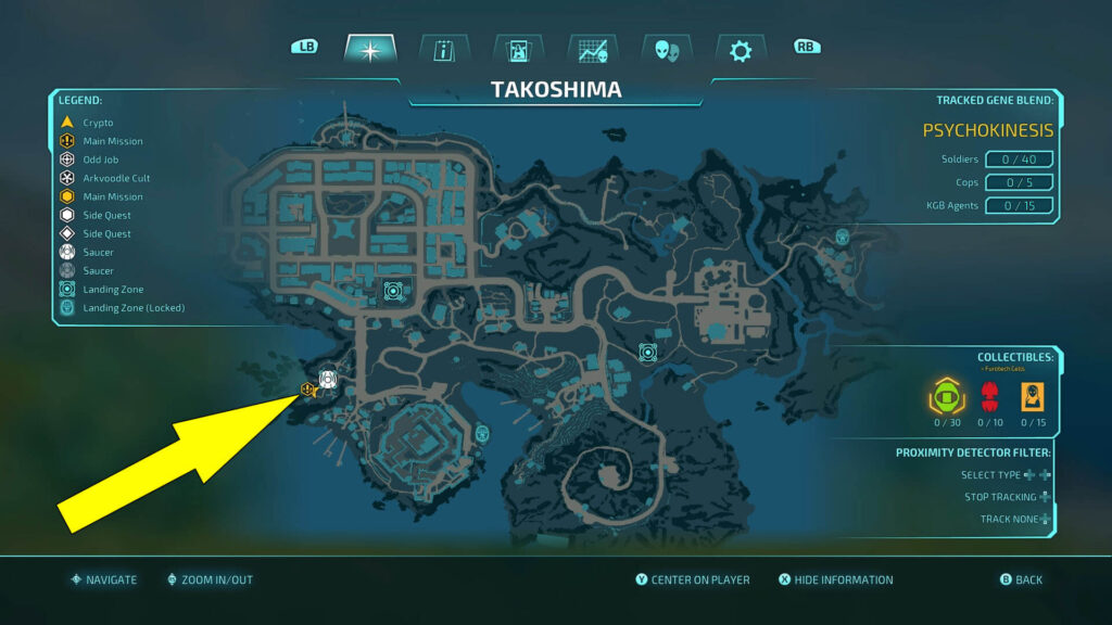 Destroy All Humans 2 Reprobed Takoshima Story Map