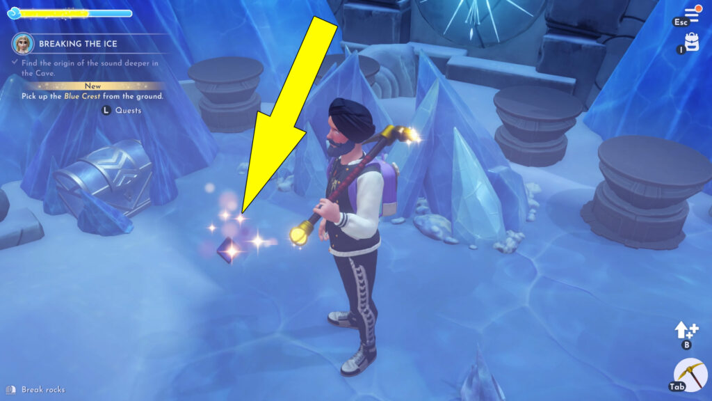 Where To Find Blue Crest In Breaking The Ice Quest
