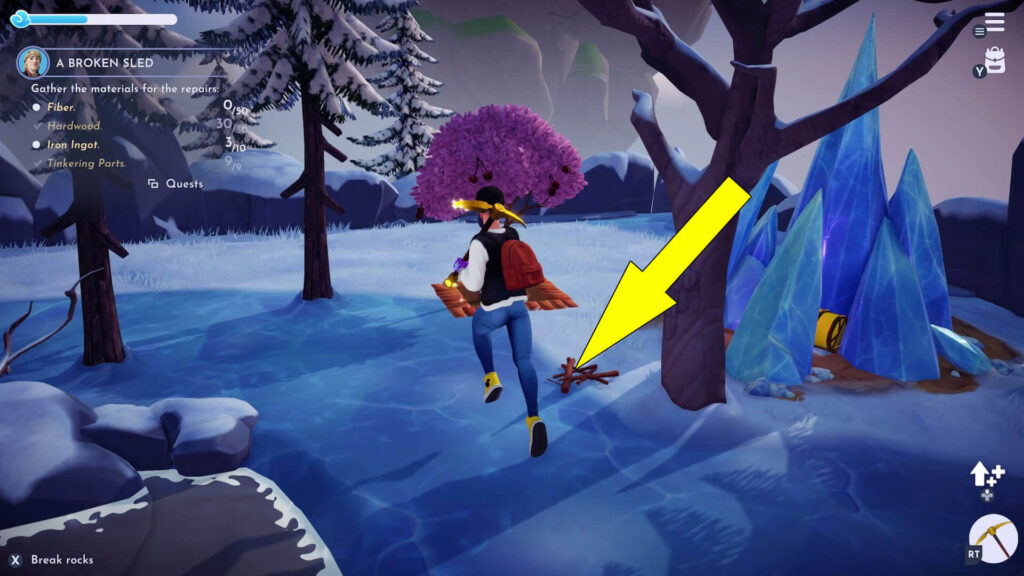 Disney Dreamlight Valley Broken Sled How To Get Hardwood