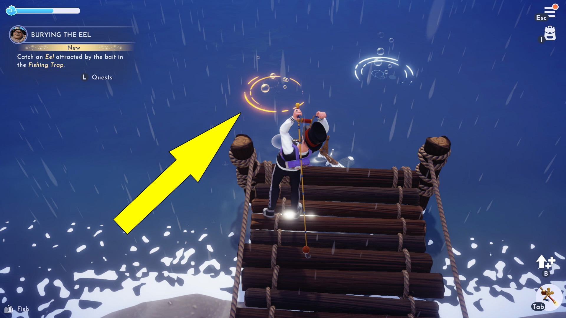 Burying Eels Fishing Trap Crafting Disney Dreamlight Valley