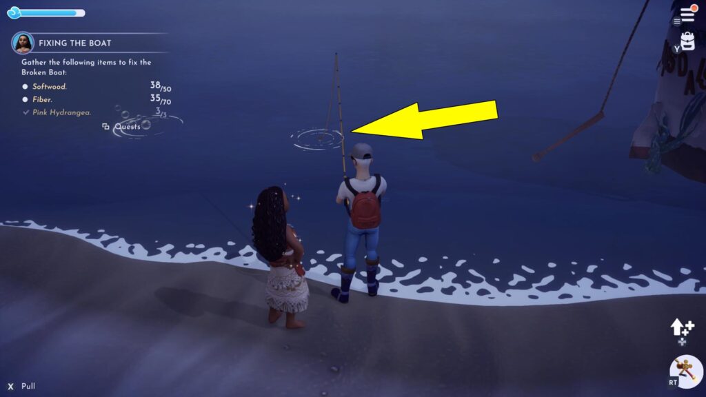Disney Dreamlight Valley Fixing The Boat Fiber Location