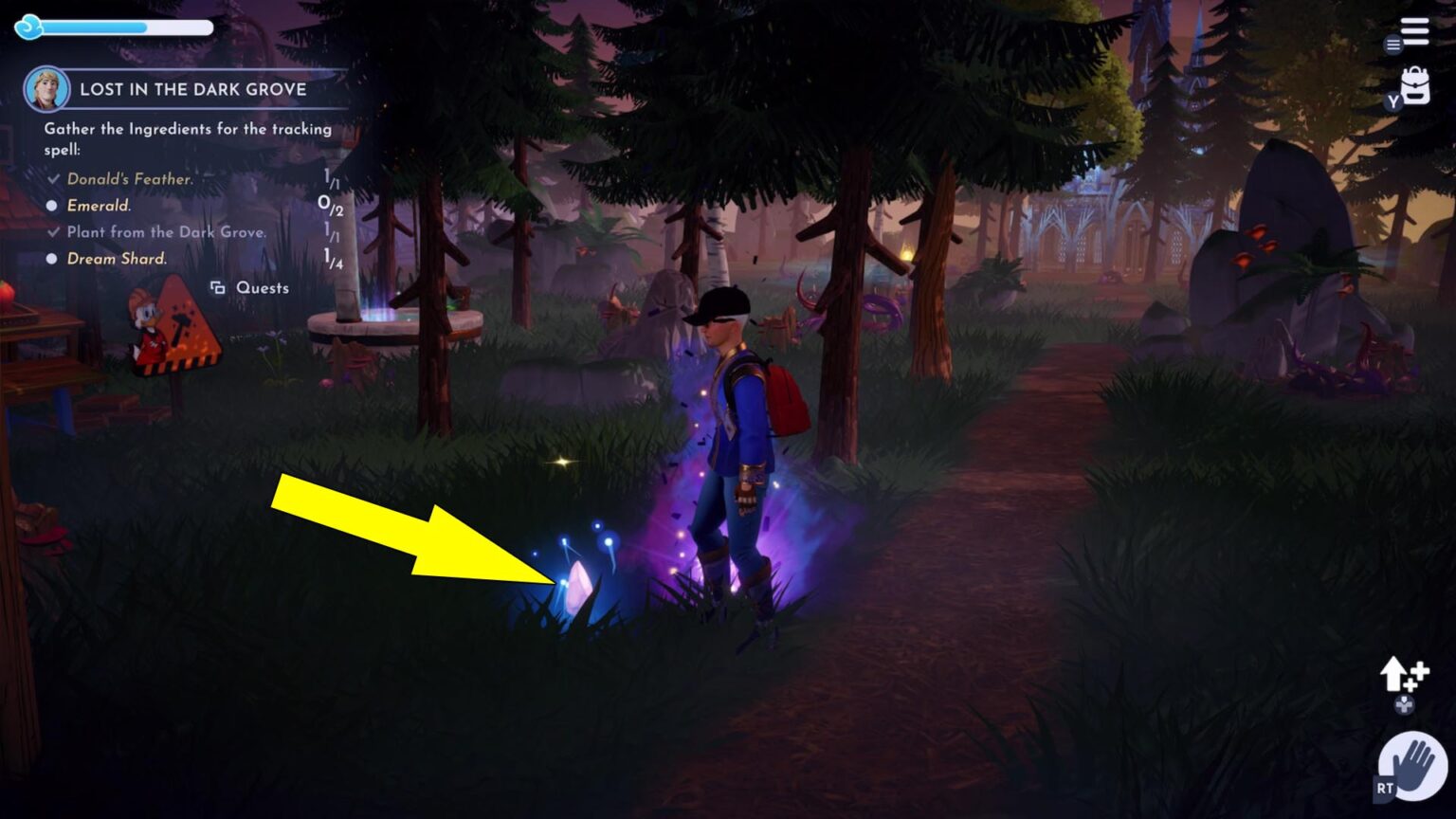 Lost In Dark Grove Donald Feather Disney Dreamlight Valley