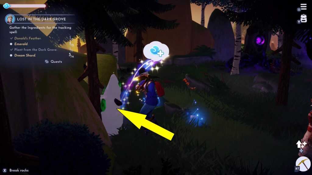 Disney Dreamlight Valley Lost In The Dark Grove Dream Emeralds Locations