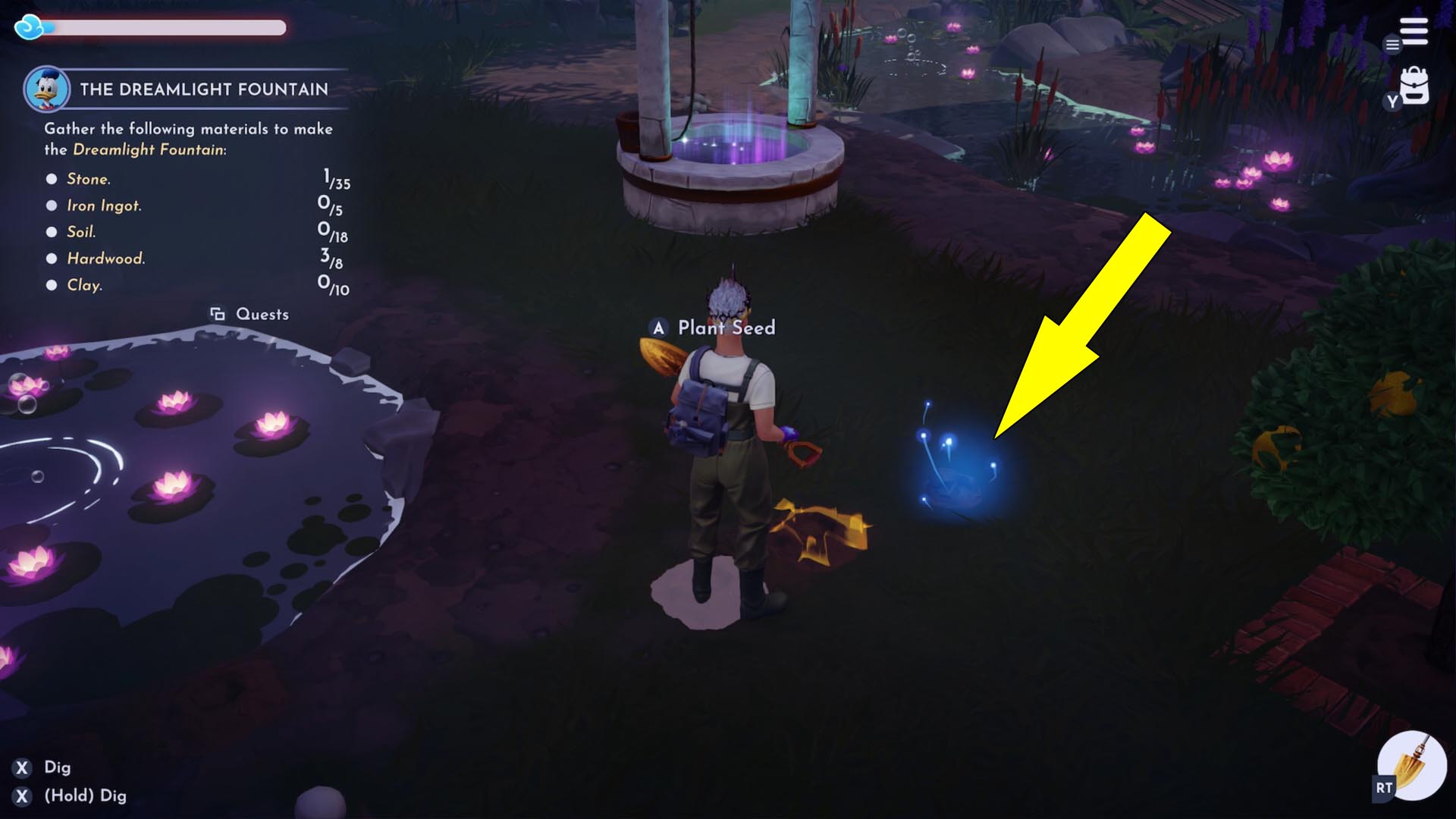 Fountain Campsite Crafting Notes Disney Dreamlight Valley