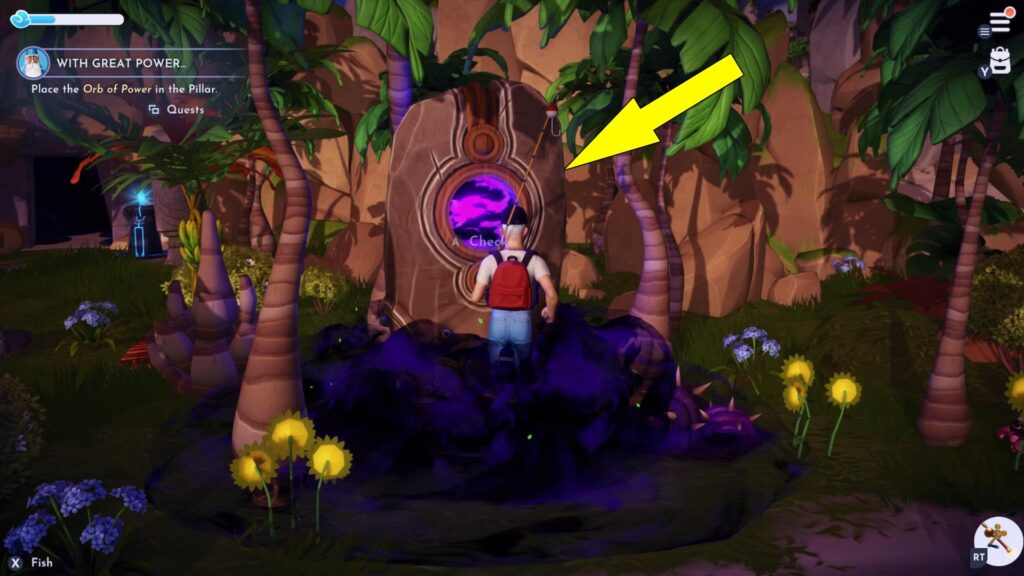 Disney Dreamlight Valley With Great Power Orb Pillar Location