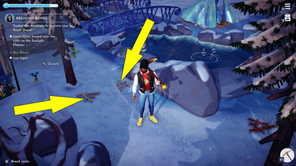 Disney Dreamlight Valley Breaking Bones Where To Find Dry Wood