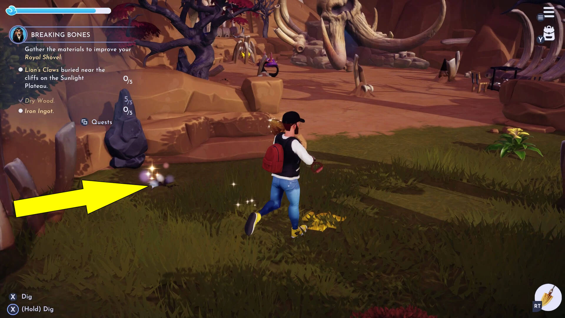 Breaking Bones Lion's Claws Disney Dreamlight Valley Guide