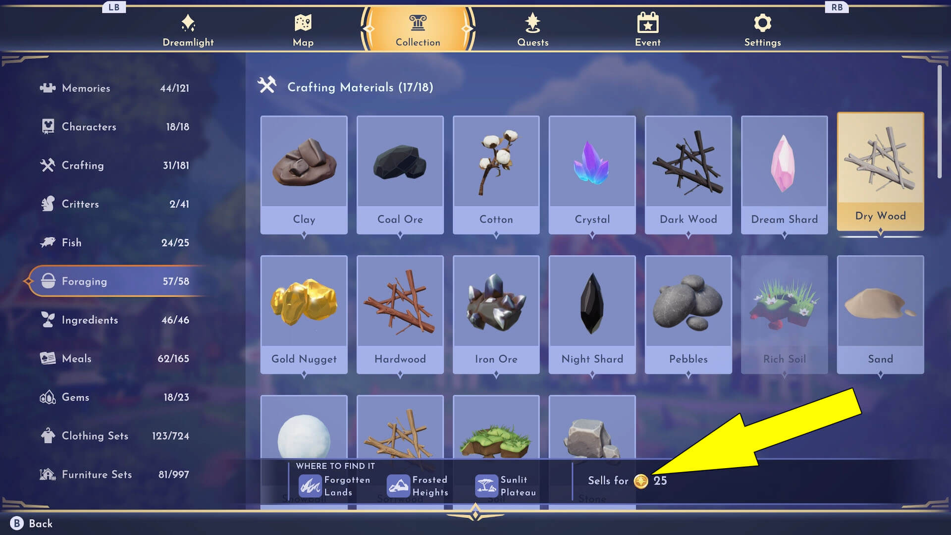 Dry Wood Locations Disney Dreamlight Valley Wiki Guide