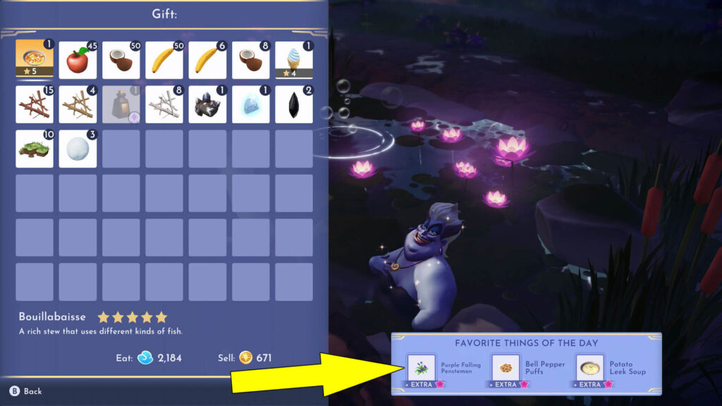 Disney Dreamlight Valley Level Up Ursula Gifts