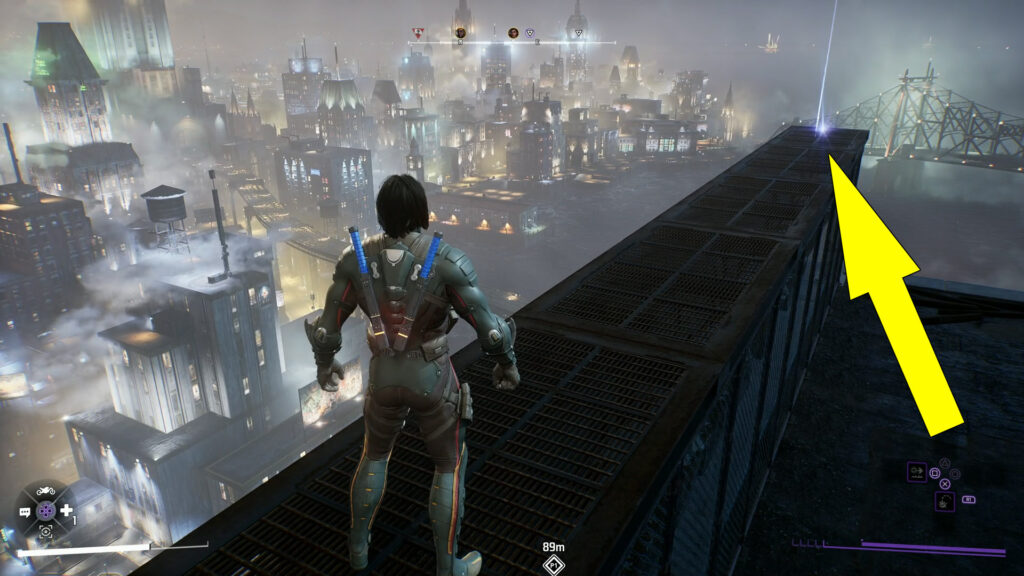 Lower Gotham Batarang 1: On Top Of A Building's Sign