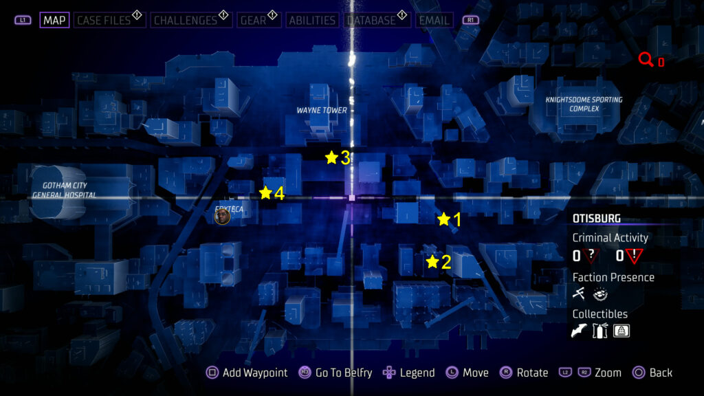 Gotham Knights Otisburg Batarangs Locations Map