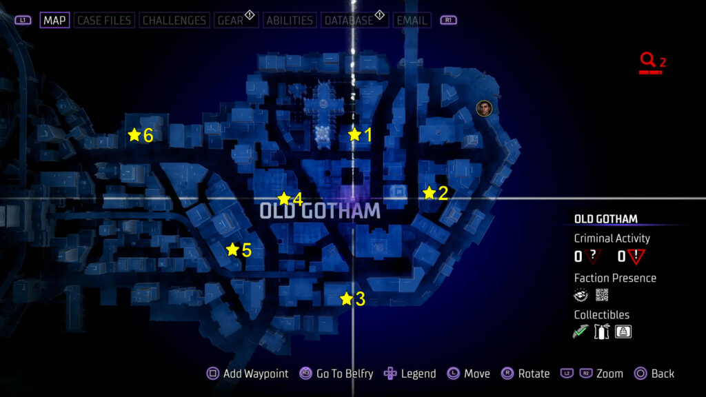 Gotham Knights Old Gotham Historia Strigidae Locations Map