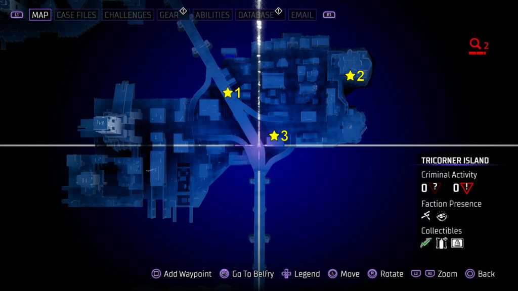 Gotham Knights Tricorner Island Historia Strigidae Locations Map