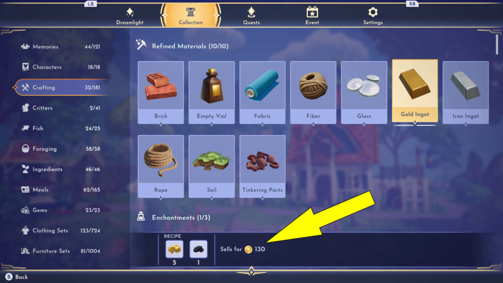 Disney Dreamlight Valley Gold Ingots