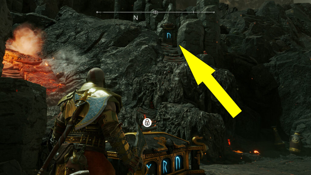 God Of War Ragnarok Burning Cliffs Nornir Chest First Seal Brazier Location