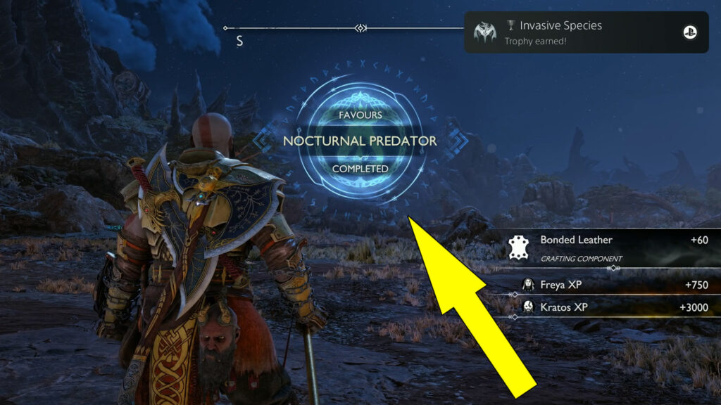 god of war ragnarok the plains nocturnal predator favour epic hunt location - GameClubz