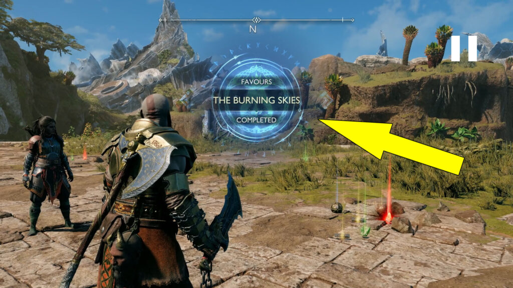 God Of War Ragnarok The Sinkholes Dragon Hunt Location The Burning Skies Favour
