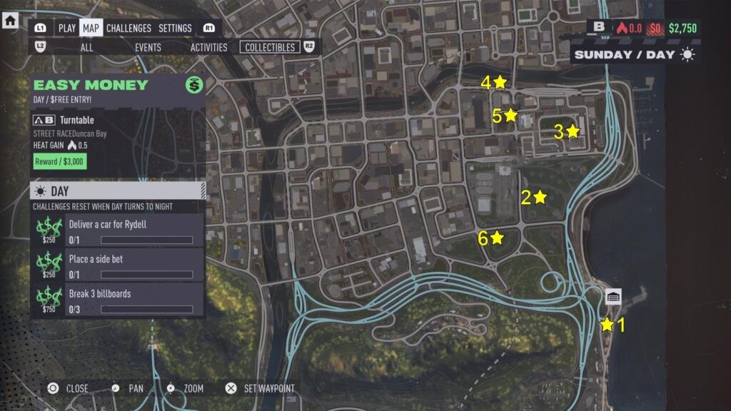 Need For Speed Unbound 2022 Douglas Park Bear Champ Locations Map
