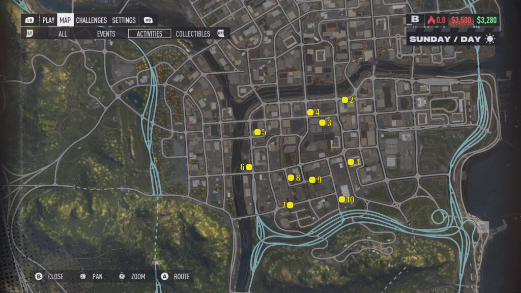 Need For Speed Unbound 2022 University Central Street Art Locations Map