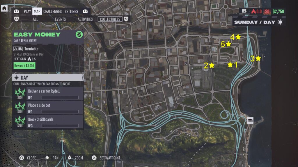 Need For Speed Unbound Douglas Park Billboards Locations Map
