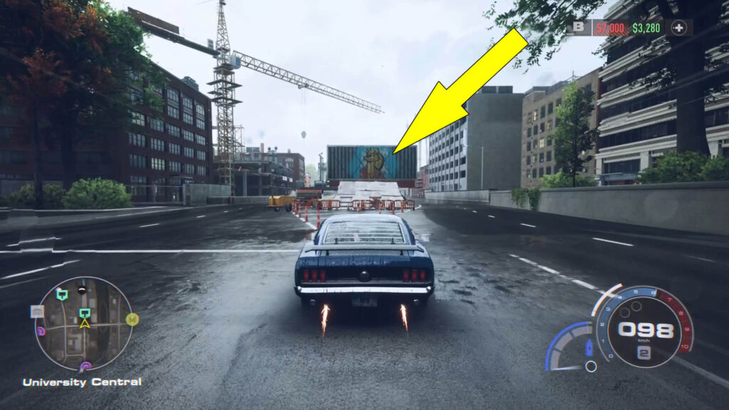 Need For Speed Unbound University Central Billboards Locations