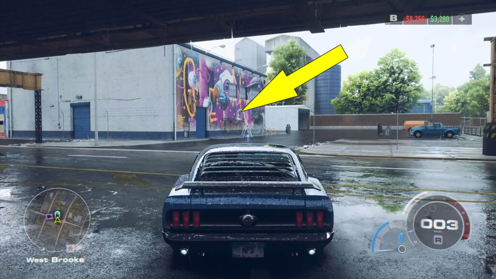 NFS Unbound West Brooks Street Art Collectibles Locations