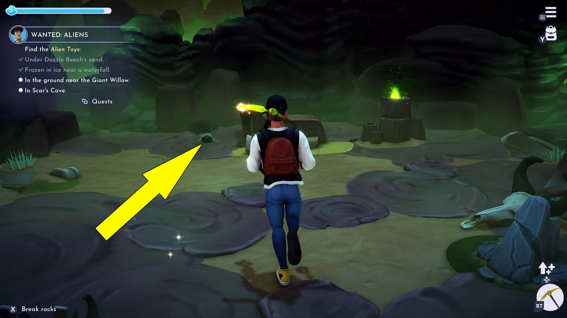 Wanted Alien Toys Locations - Disney Dreamlight Valley Guide