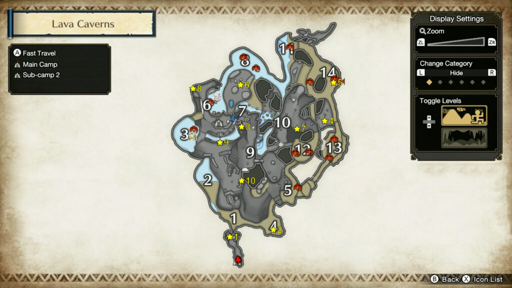 monster hunter rise lava caverns relic records locations map - GameClubz