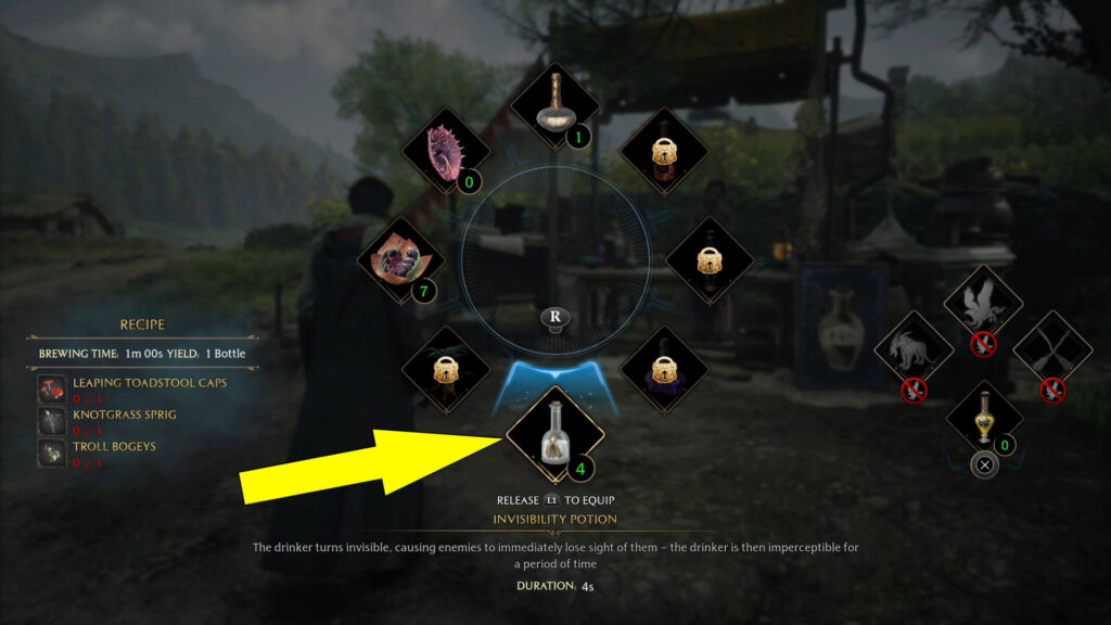 Hogwarts Legacy A Demanding Delivery Invisibility Potions Guide