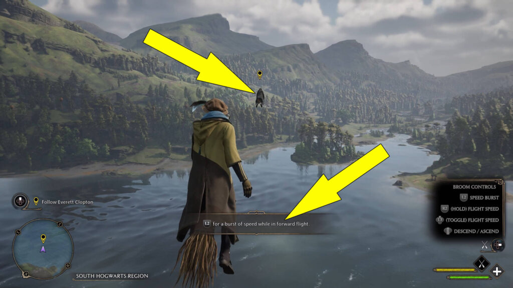 Hogwarts Legacy Flying Class Broom Controls