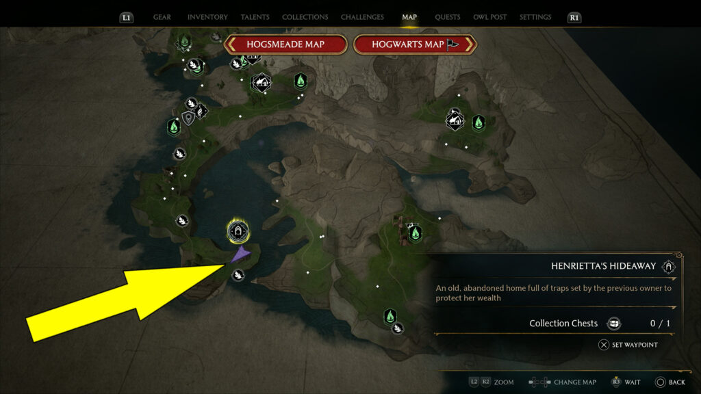 Hogwarts Legacy Henrietta's Hideaway Collection Chest Location