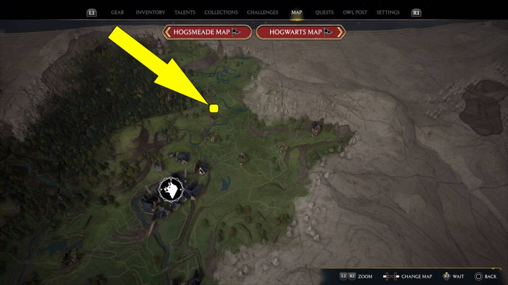 Hogwarts Legacy Hogsmeade Valley Demiguise Statue Location Map