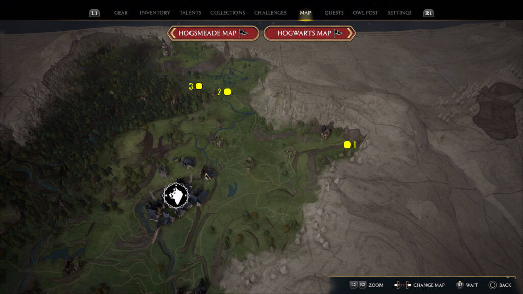 Hogwarts Legacy Hogsmeade Valley Infamous Foes Locations Map