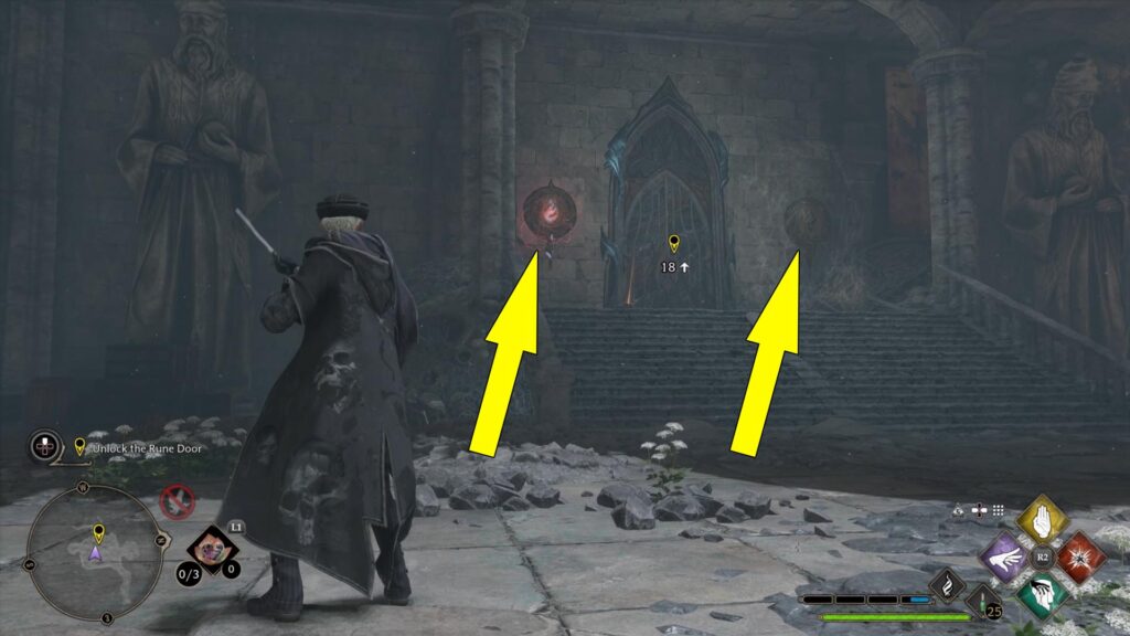 Hogwarts Legacy In The Shadow Of The Mountain Rune Door Puzzle