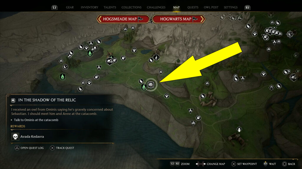 Hogwarts Legacy In The Shadow Of The Relic Quest Location
