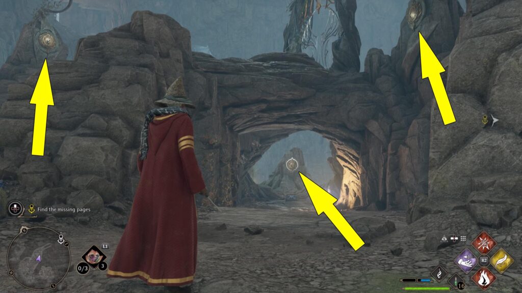 Hogwarts Legacy Jackdaw's Rest Cave Locked Gate Puzzle Solution