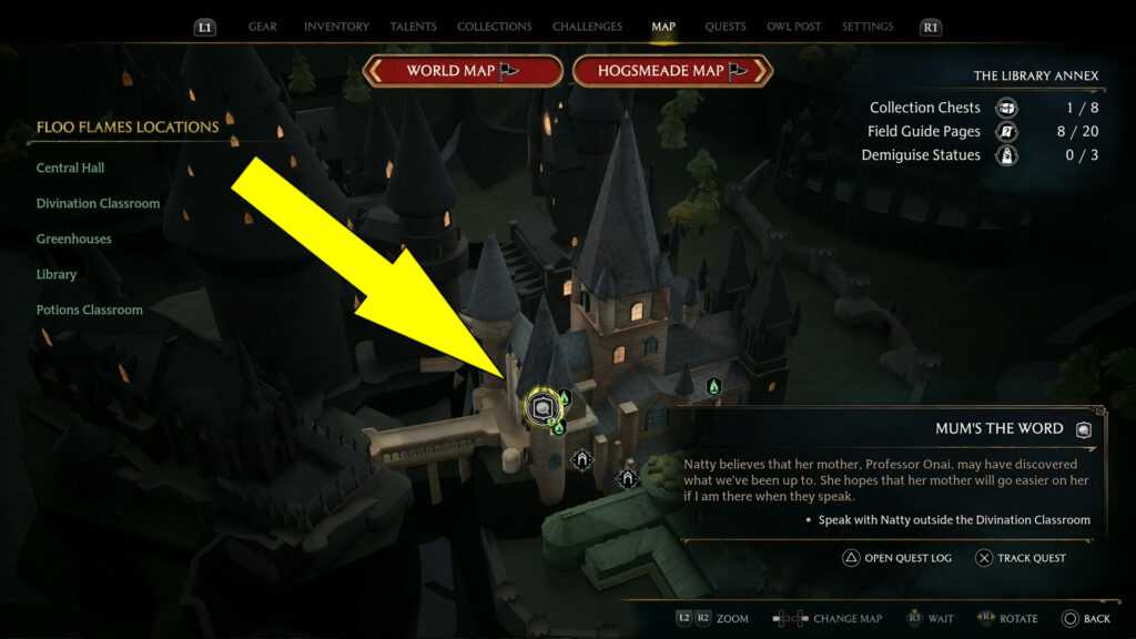Hogwarts Legacy Mom's The Word Quest Starting Location