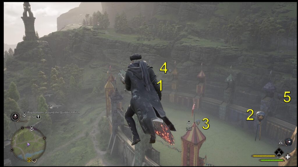 Hogwarts Legacy Quidditch Pitch Balloons Locations
