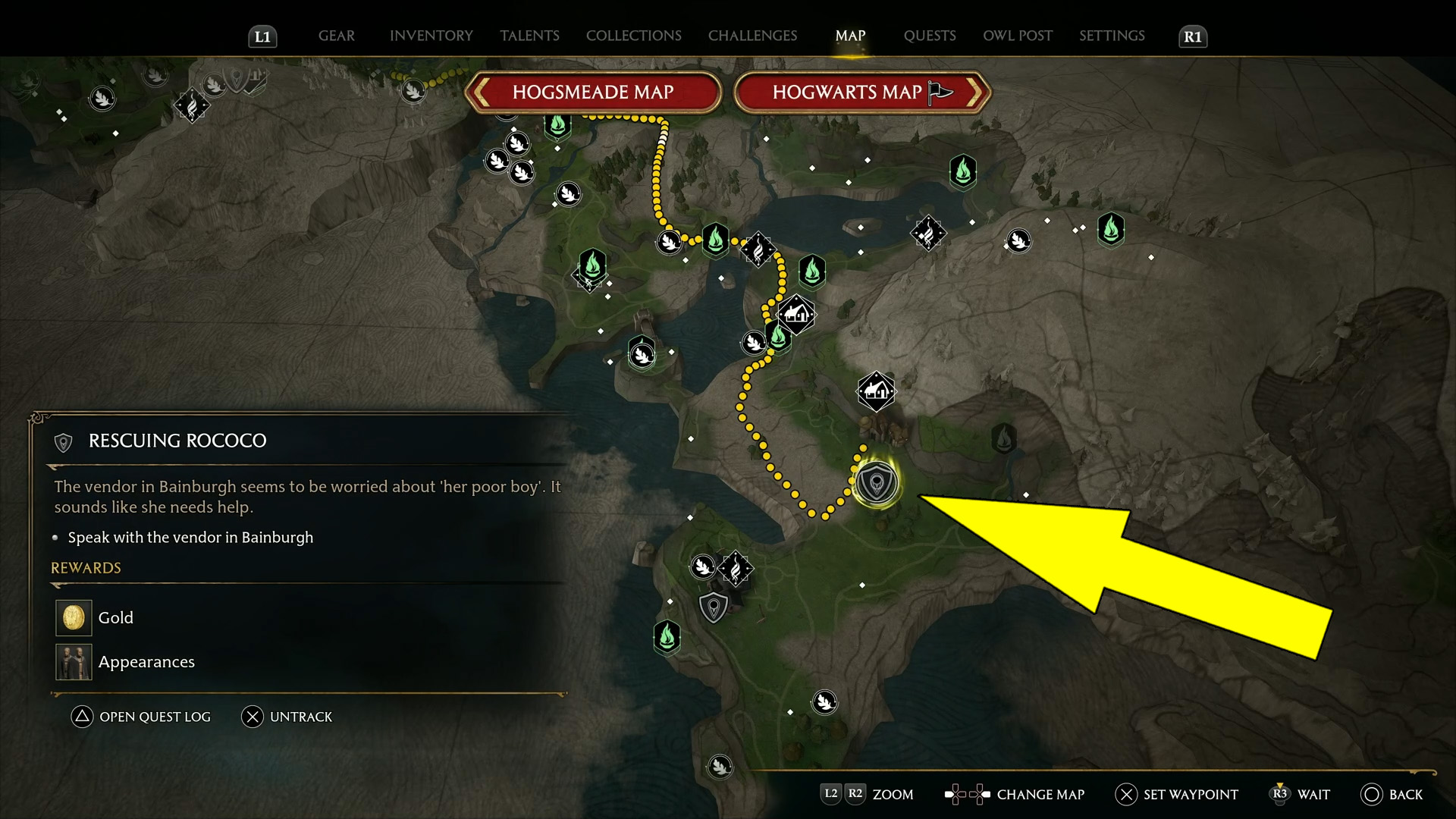 Rescuing Rococo Henrietta Hideaway Guide Hogwarts Legacy