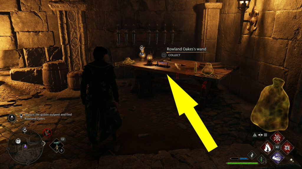 Rowland Oakes's Wand Location