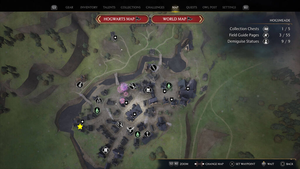 Hogwarts Legacy Ashwinder Hideout Location Map