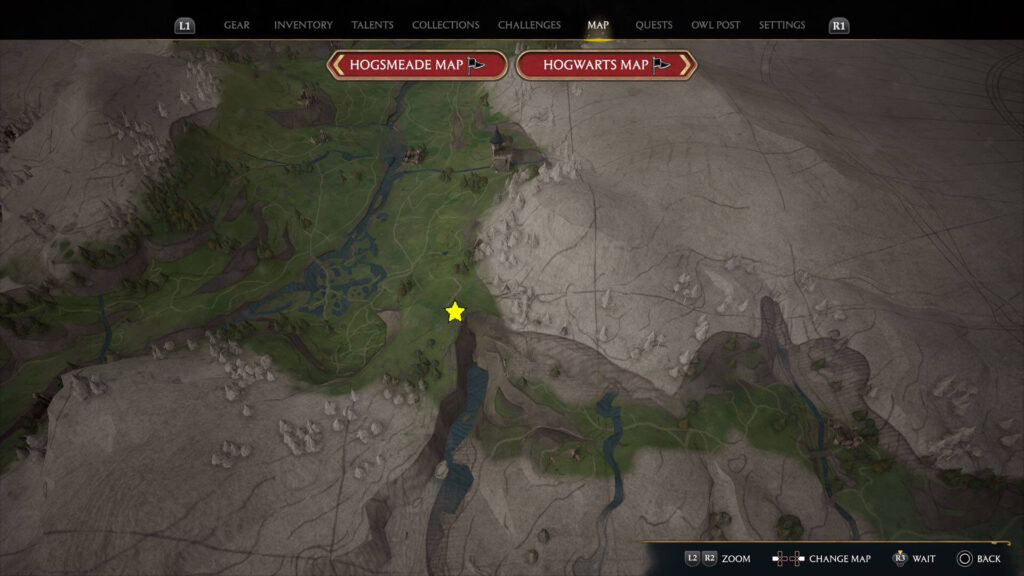 Hogwarts Legacy Coastal Cavern Field Guide Page Location Map