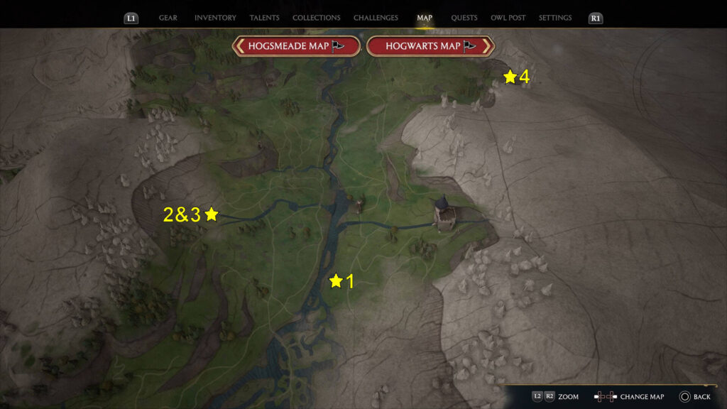 Hogwarts Legacy Hogwarts Valley Infamous Foes Locations Map