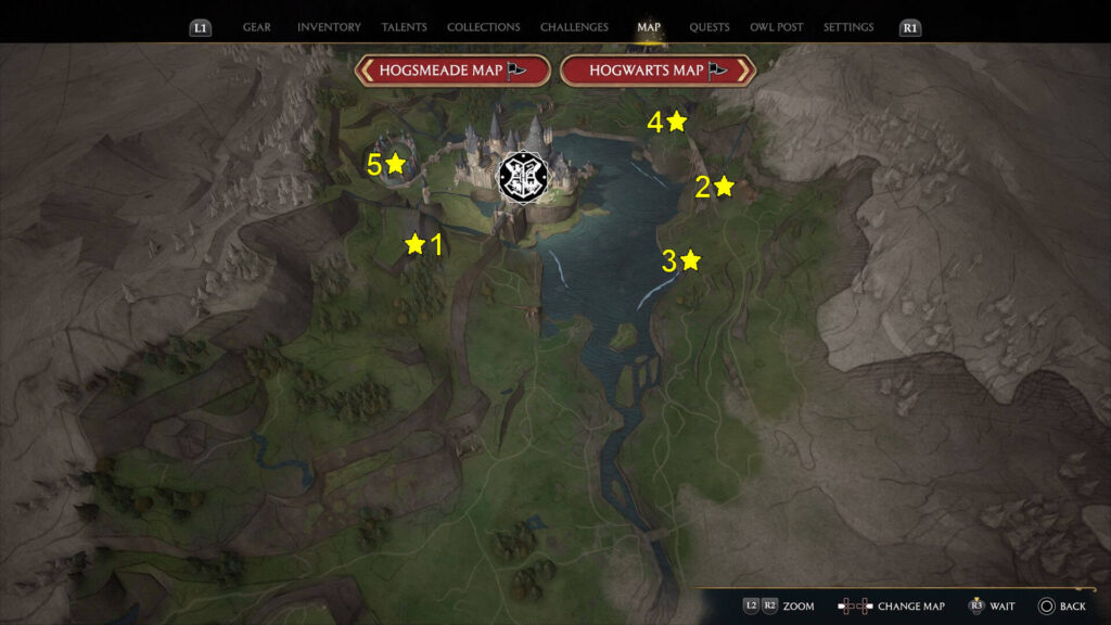 Hogwarts Legacy South Hogwarts Region Balloons Locations Map