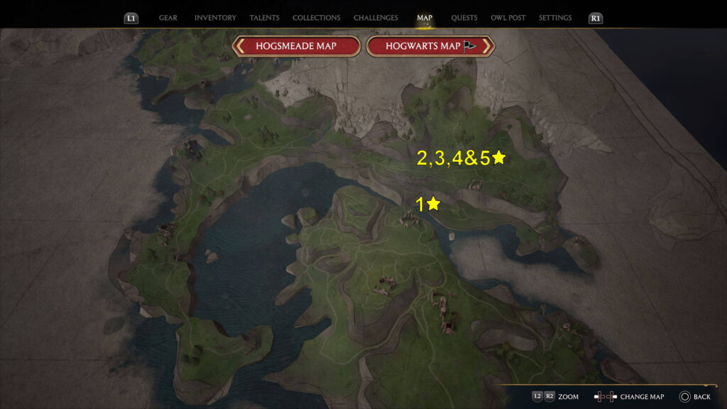 Hogwarts Legacy Cragcroftshire Collection Chests Locations Map