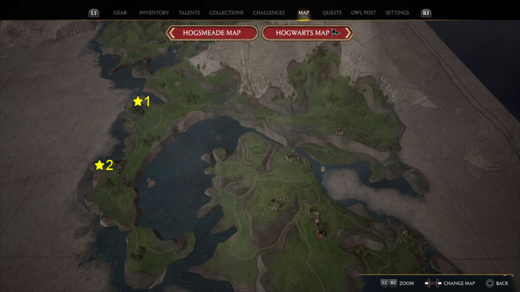 Hogwarts Legacy Manor Cape Landing Platforms Locations Map